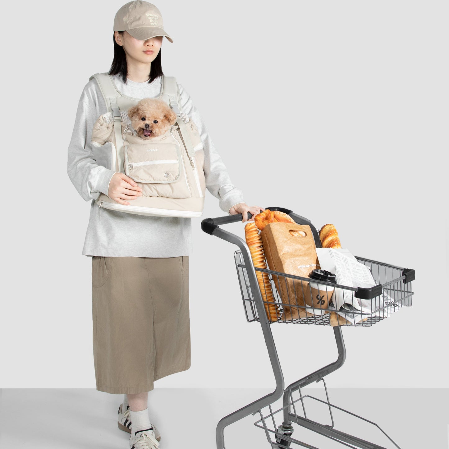 Soft Pet Front Hugging Backpack [Almond Custard - Pre-Order]