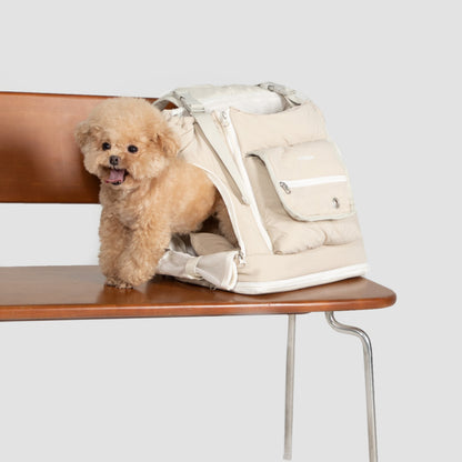 Soft Pet Front Hugging Backpack [Almond Custard - Pre-Order]