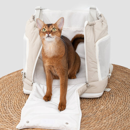 Soft Pet Front Hugging Backpack [Almond Custard - Pre-Order]