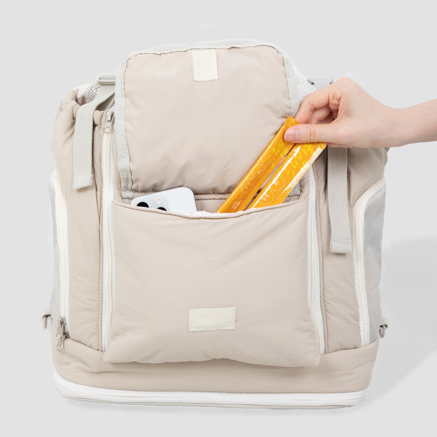 Soft Pet Front Hugging Backpack [Almond Custard - Pre-Order]