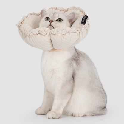 Flower Shaped Elizabeth Collar for Dog & Cat [Egg White - New]