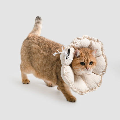 Flower Shaped Elizabeth Collar for Dog & Cat [Egg White - New]