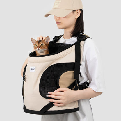 Pet Front-Carry Tote Backpack [Milk Brown - Pre-Order]