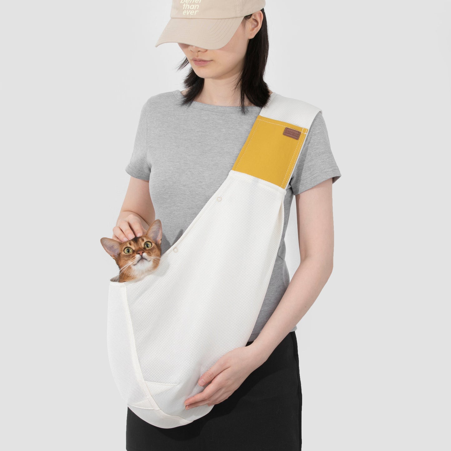 Pet Travel Portable Crossbody Bag [Elegant Pear Yellow Summer Version]