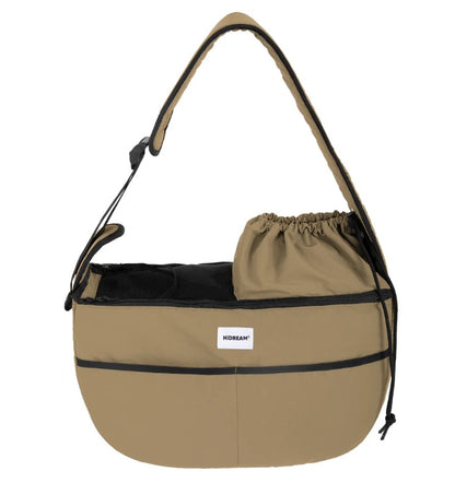 Mountain-Style Pet Tote Crossbody Bag [Tea Brown & Black - Pre-Order]