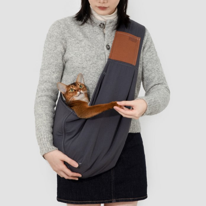 Pet Travel Portable Crossbody Bag [Moss Gray All-Season Version]