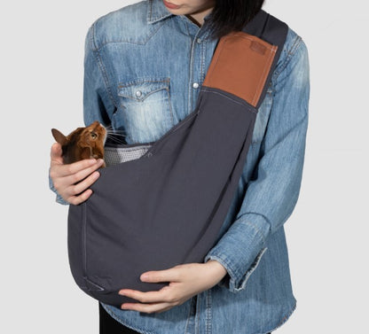 Pet Travel Portable Crossbody Bag [Moss Gray All-Season Version]