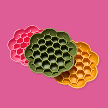 Honeycomb Slow Feeder Bowl [Berry Pink]