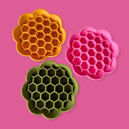 Honeycomb Slow Feeder Bowl [Berry Pink]