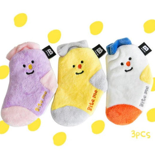 🧦 Hide-and-Seek BB Squeaky Socks Toy [Set of 3]