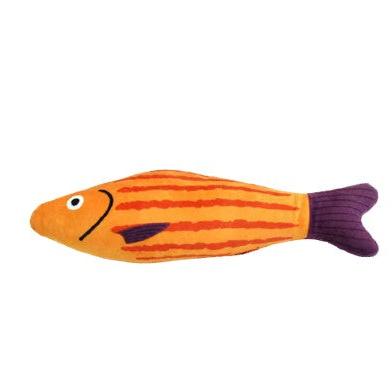 Catnip Fish Shaped Toy [Yellow-Orange Striped Fish]