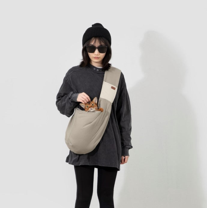Pet Travel Portable Crossbody Bag [Eggshell Grey All-Season Version - Pre-Order]