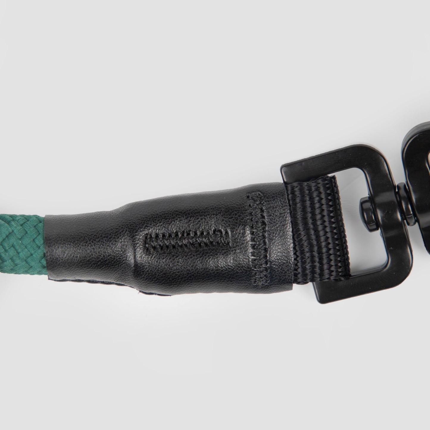 BOBO Series Leather Handle Integrated One Piece Dog Training P Rope [Turquoise Green]