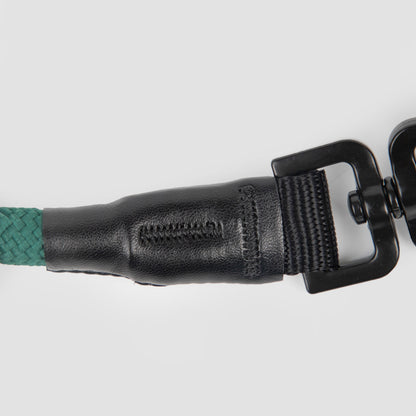 BOBO Series Leather Handle Integrated One Piece Dog Training P Rope [Turquoise Green]