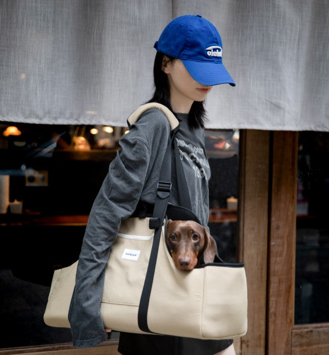 Baguette Style Pet Shoulder Carrier [Terracotta Brown - Pre-Order]