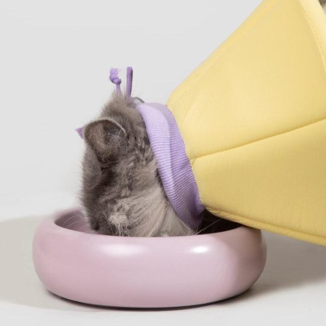 Soft Tapered Elizabethan Rings Dog & Cat Recovery Collar [Cheese Yellow]