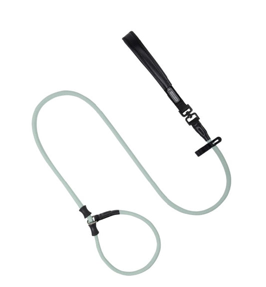 BOBO Series Leather Handle Integrated One Piece Dog Training P Rope [Seagull Gray]