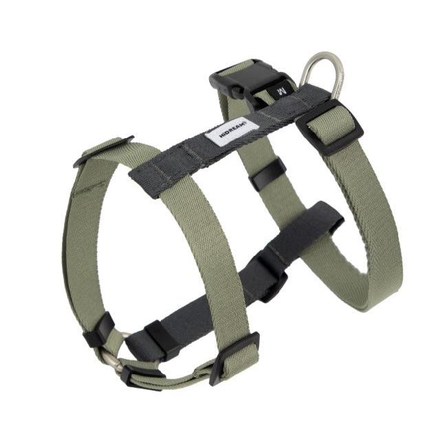 Valley Series Dog H-shaped Harness & Leash Set [Green with Gray]
