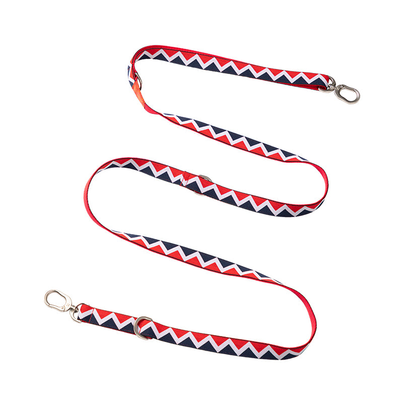 Rainbow Series Hands-Free Multi-Functional Dog Leash [Red]