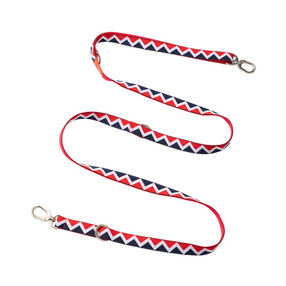 Rainbow Series Hands-Free Multi-Functional Dog Leash [Red]