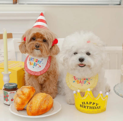 💛Birthday Baby Bib for Pets [Yellow]