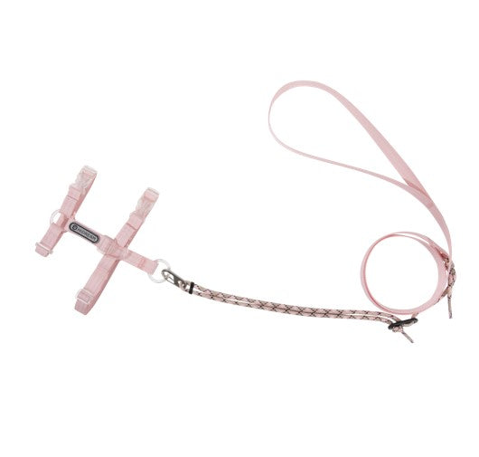 BOBO Series Freedom Exploration Cat H-Shape Harness and Leash Set [Beetroot Pink]