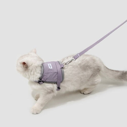 Valley Series Vest-Style Cat Harness and Leash Set [Hibiscus Purple]