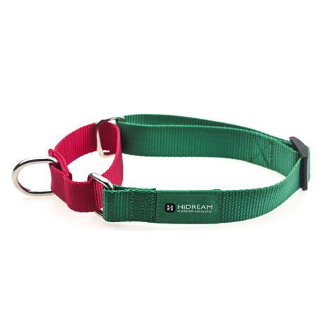Rainbow Series Color-Blocking Cushioned Collar [Green & Red]
