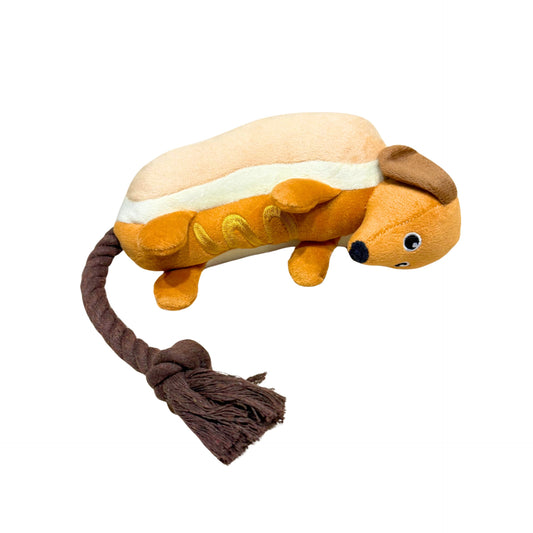 🌭 Hot Dog Dachshund Rope Toy