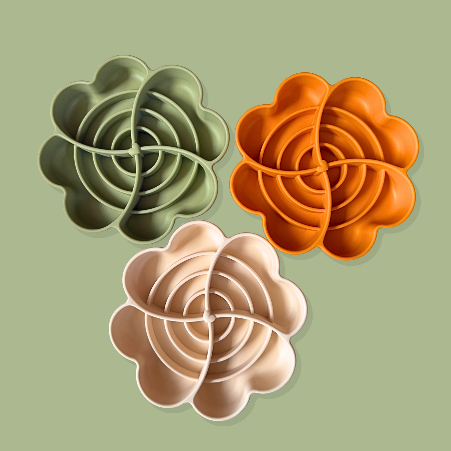 Blossom Heart Slow Feeder Bowl [Leaf Green]