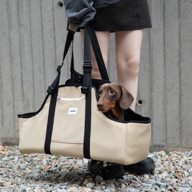 Baguette Style Pet Shoulder Carrier [Terracotta Brown - Pre-Order]