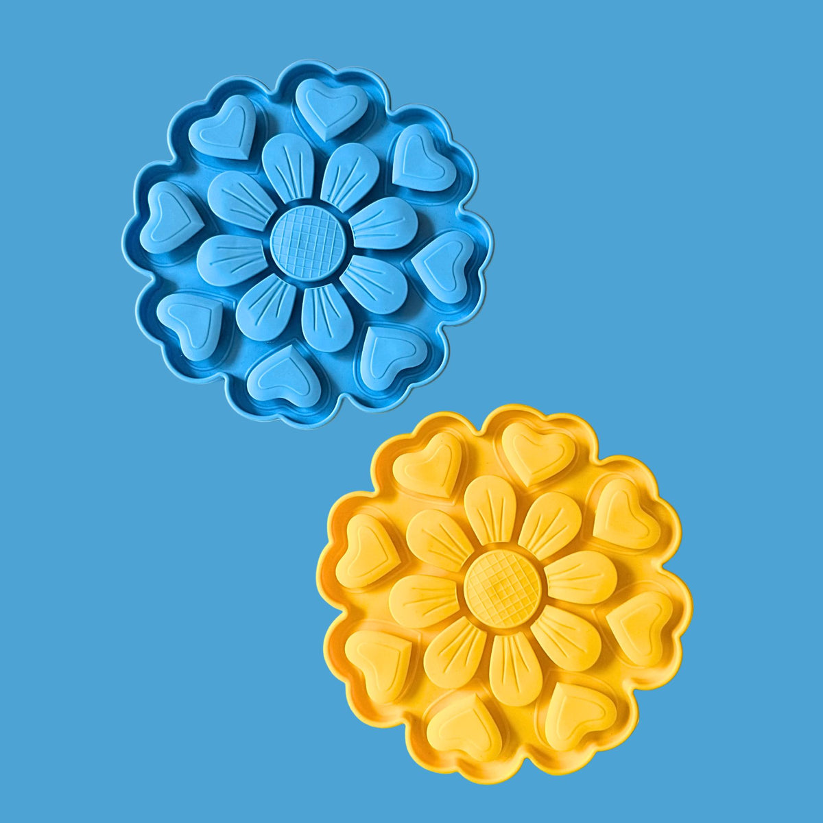 Flower Puzzle Slow Feeder Mat [Blue]