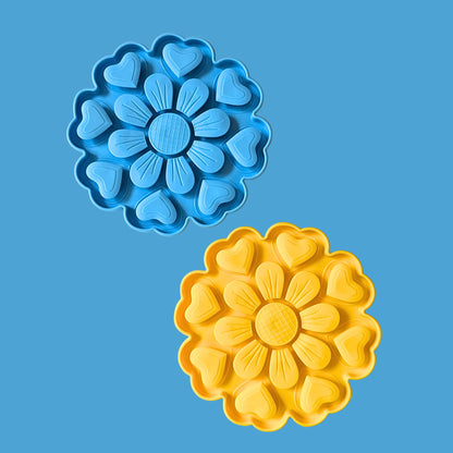 Flower Puzzle Slow Feeder Mat [Blue]