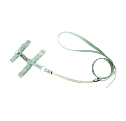 BOBO Series Freedom Exploration Cat H-Shape Harness and Leash Set [Moonlight Green]