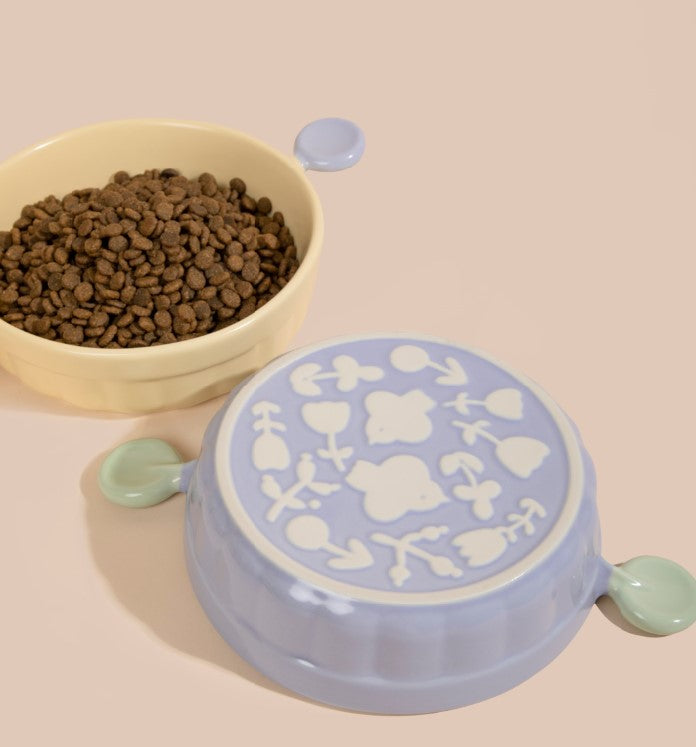 Little Ears Ceramic Pet Bowl [Berry Pink]
