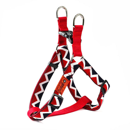 Rainbow Series Y-Shaped Dog Harness [Red]