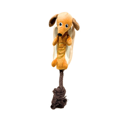 🌭 Hot Dog Dachshund Rope Toy