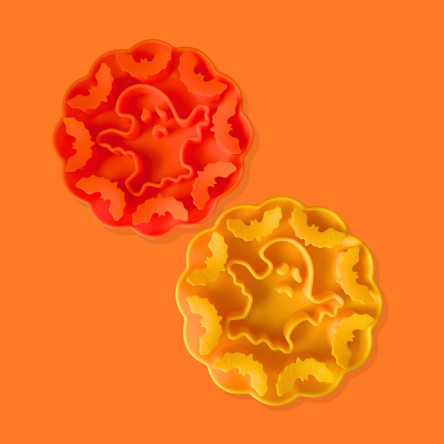 Halloween Slow Feeder Bowl [Ghost Orange]