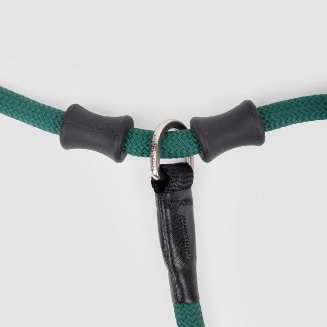 BOBO Series Leather Handle Integrated One Piece Dog Training P Rope [Turquoise Green]