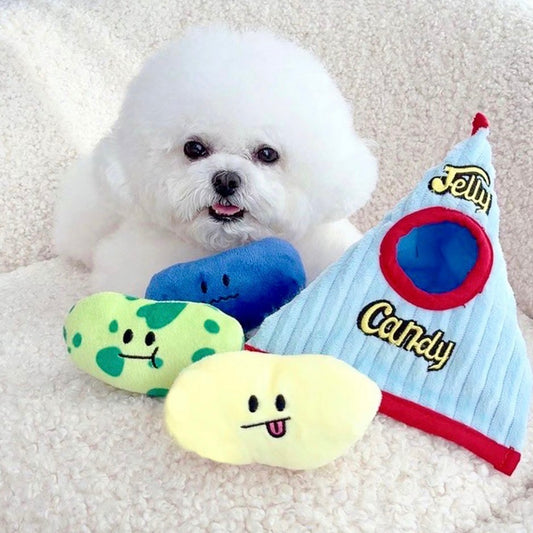 🍬 Jellybean Set Squeaky Hide-and-Seek Toy