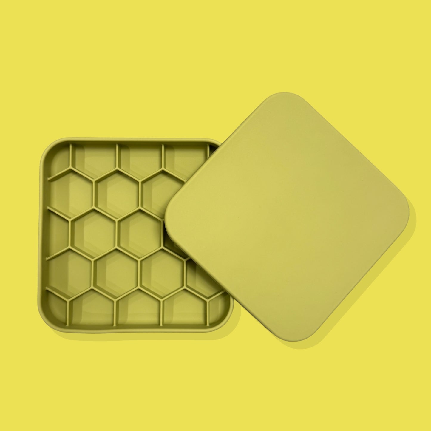 3-in-1 Honeycomb Slow Feeder Bowl [Pear Green]