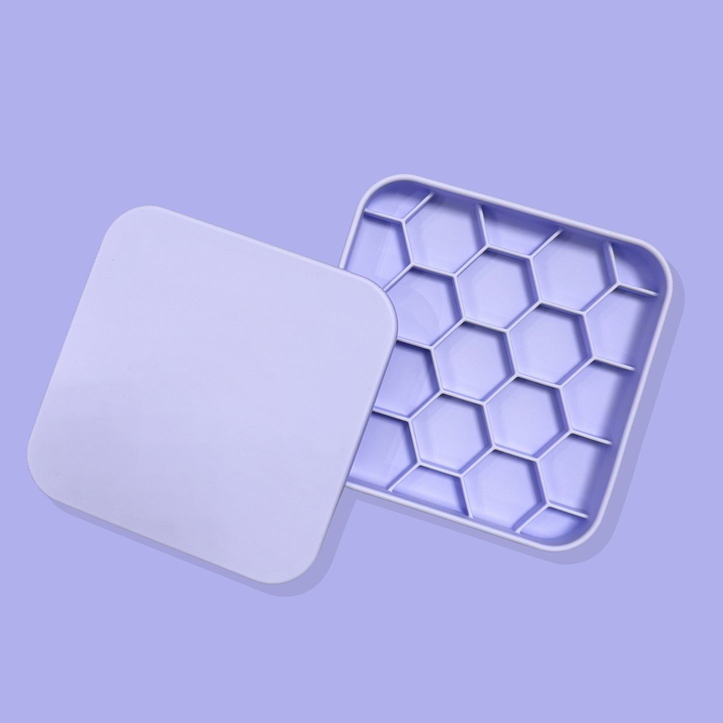 3-in-1 Honeycomb Slow Feeder Bowl [Macaron Purple]