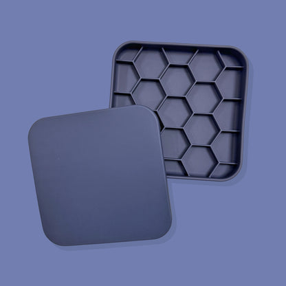 3-in-1 Honeycomb Slow Feeder Bowl [Navy Blue]