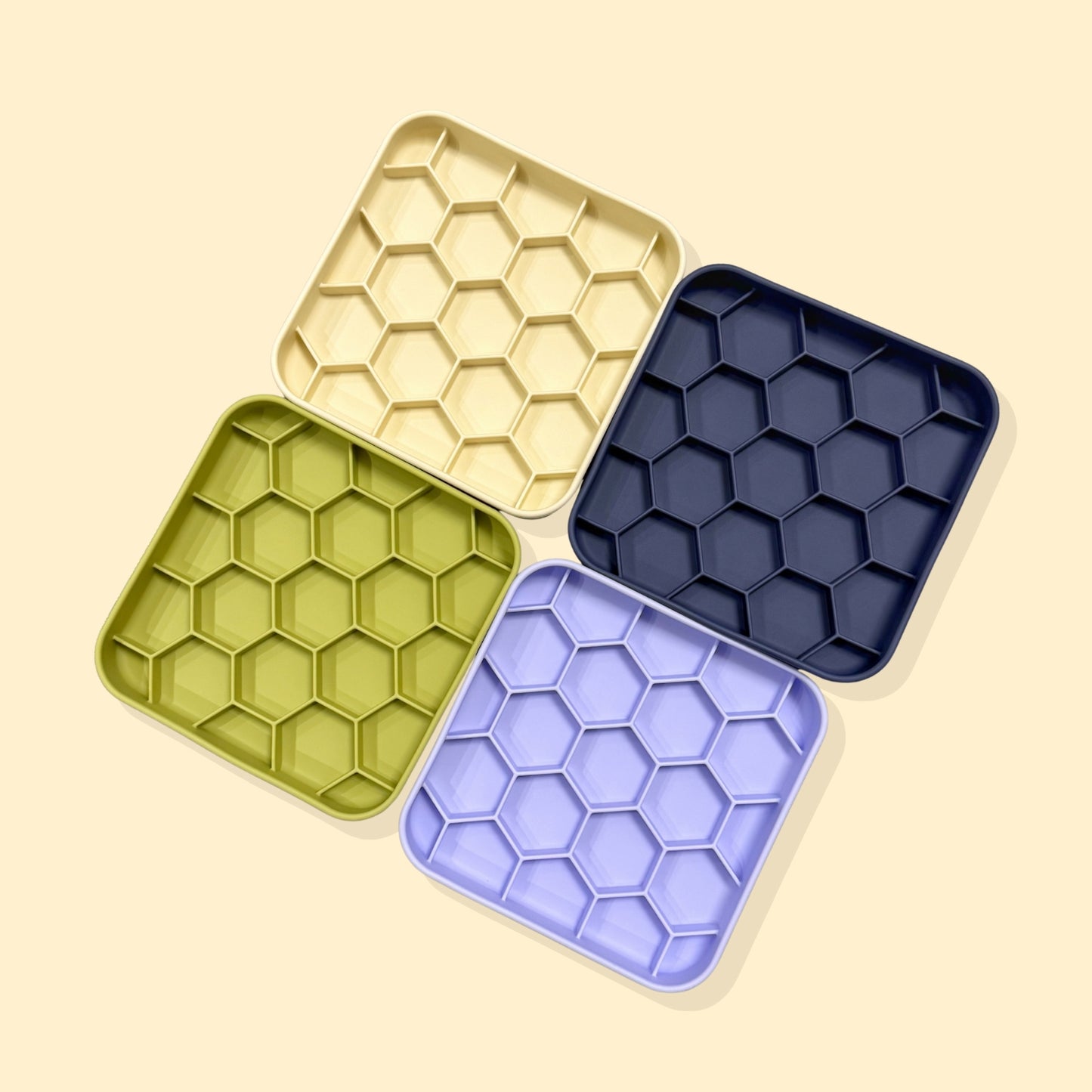 3-in-1 Honeycomb Slow Feeder Bowl [Cream White]