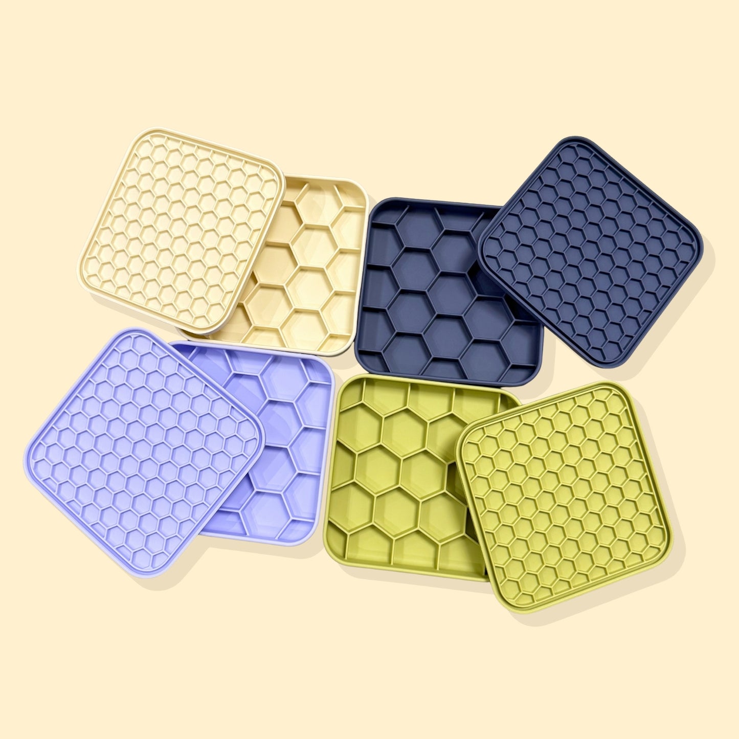 3-in-1 Honeycomb Slow Feeder Bowl [Cream White]