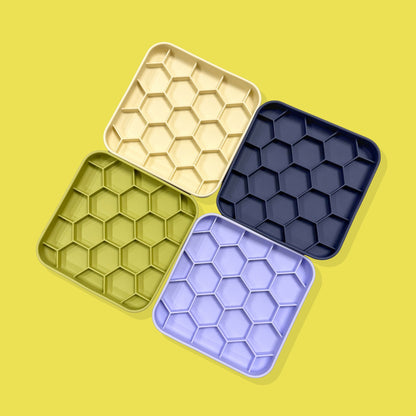 3-in-1 Honeycomb Slow Feeder Bowl [Pear Green]