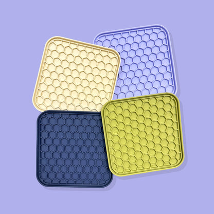 3-in-1 Honeycomb Slow Feeder Bowl [Macaron Purple]