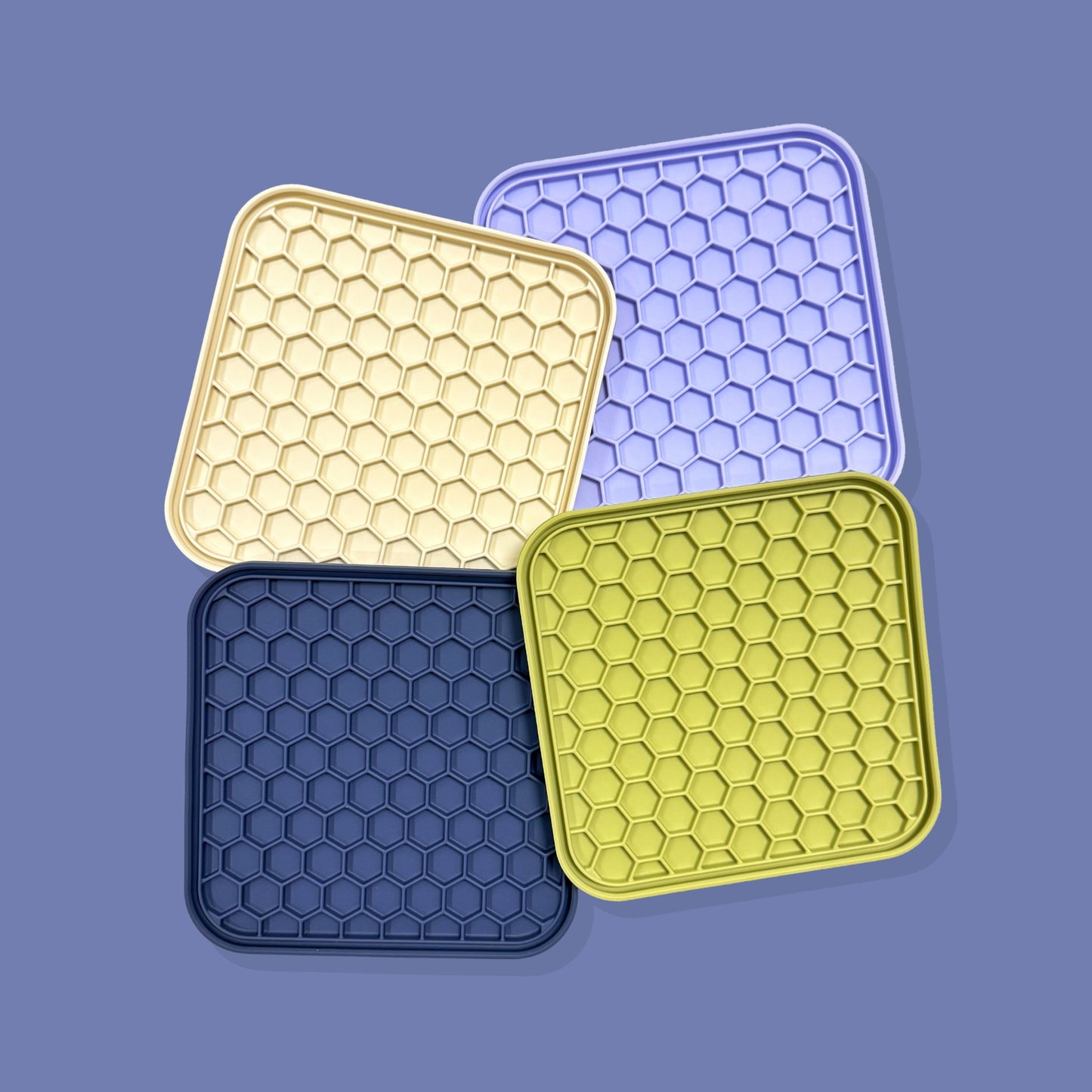 3-in-1 Honeycomb Slow Feeder Bowl [Navy Blue]