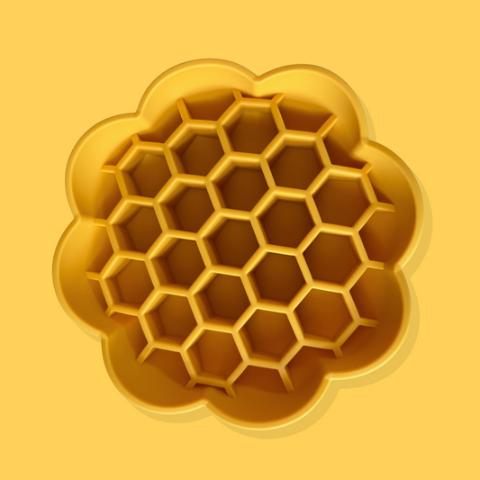 Honeycomb Slow Feeder Bowl [Golden Yellow]