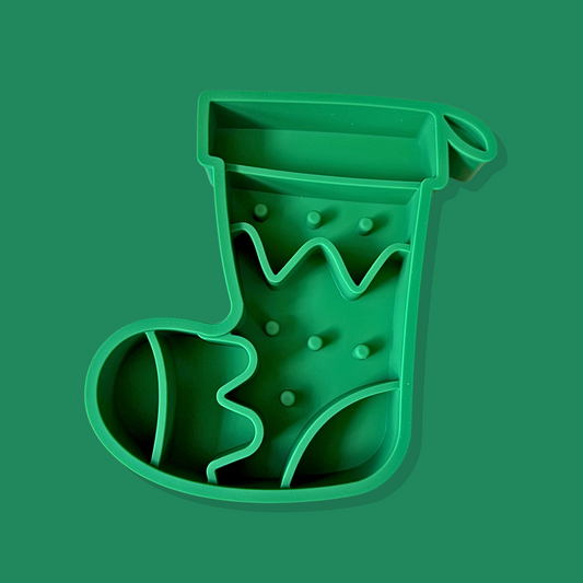 Christmas Slow Feeder Bowl [Santa Stocking Green]